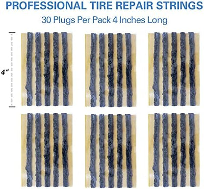 CKAuto 30 pcs 4" Black Tire Repair Strings Tire Repair Plugs - Image 2