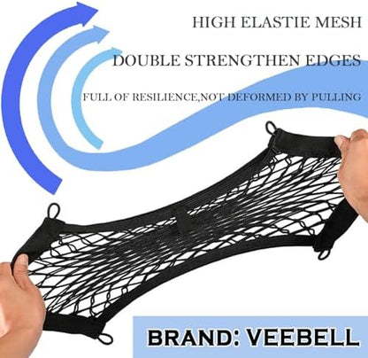 2 Pack Small Cargo Net Pocket Storage Mesh Net Elastic Automotive Cargo Nets - Image 2