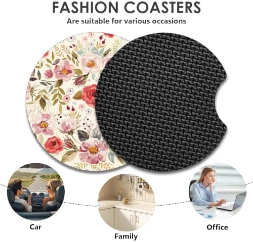2 Pack Car Coasters，2.75-inch Neoprene Non-Slip Cup Holder Coasters - Image 7