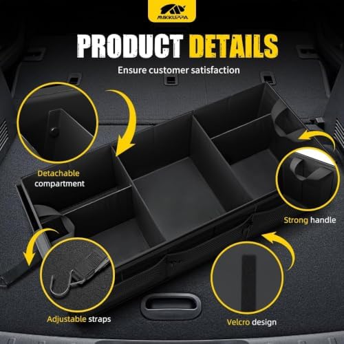 MIKKUPPA Trunk Organizer with Lid - 95L Car Organizer with Cooler - Image 5