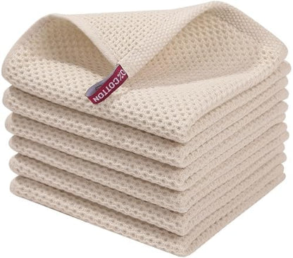 Homaxy 100% Cotton Waffle Weave Kitchen Dish Cloths 6-Pack by Homaxy