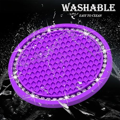 4PCS Bling Cup Holder Coaster, 2.75 Inch Auto Car Cup Holder Insert Coasters - Image 5