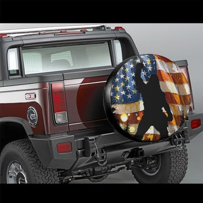 American Flag Spare Tire Cover Wheel Protectors - Image 6