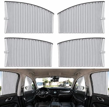 Car Side Window Sun Shade, Retractable Privacy Curtain by Unknown