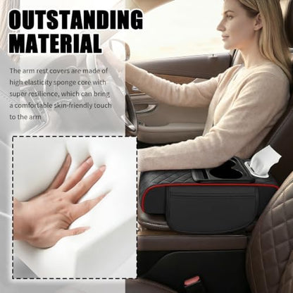 5-in-1 Car Center Console Cover, Leather Car Armrest Cover - Image 3
