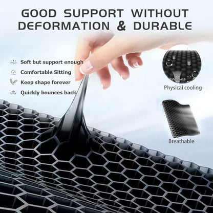 Gel Seat Cushion, Jumbo&Thick Gel Cushion Chair Pads - Image 4