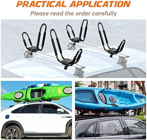 Kayak Roof Rack, 2 Pair J-Bar Roof Rack - Image 2