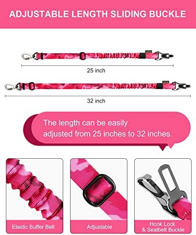 Hotsky Dog Seat Belt, Adjustable Safety Seatbelt 3-in-1 Car Harness - Image 4