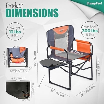 SUNNYFEEL Oversized Camping Chair Portable Directors Chairs - Image 2