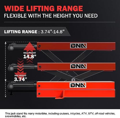 DNA Motoring Steel Motorcycle ATV Scissor Lift Jack Hoist Stand - Image 3