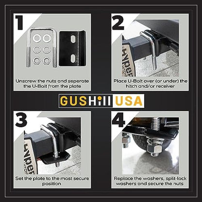 GusHill USA GH 22326 Heavy-Duty Hitch Tightener, Anti-Rattle Stabilizer - Image 4