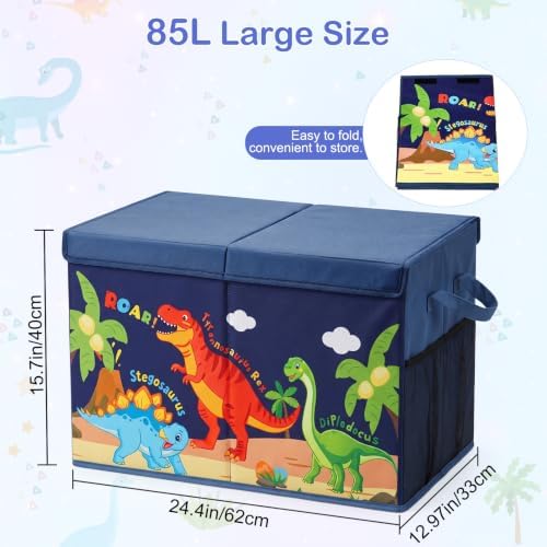 Toy Box with Adjustable Divider Large Toy Chest Storage - Image 6