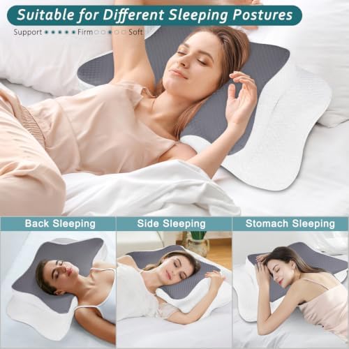 CHxxy Cervical Neck Pillow for Pain Relief Sleeping, Memory Foam Pillows - Image 4