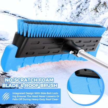 16" Large Snow Brush for Car Windshield, Non-Scratch Snow Scraper, Snow Remover - Image 4