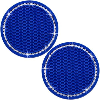 2PCS Bling Cup Holder Coaster, 2.75 Inch Auto Car Cup Holder Insert Coasters by MEAJOO