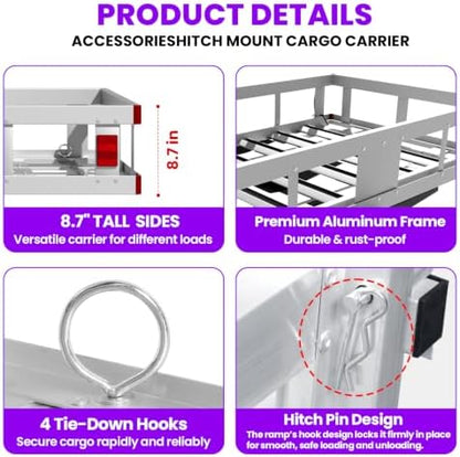 500LBS Trailer Hitch Cargo Carrier - Image 5