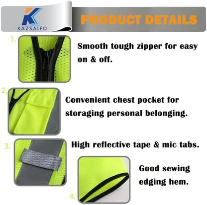 Hi Vis Reflective Safety Vest for Men Women - Image 4