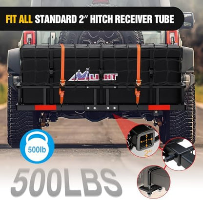 Nilight 60" x 24"x 7.87" Folding Carrier Fits 2-Inch Receiver 500 Lbs Capacity - Image 7
