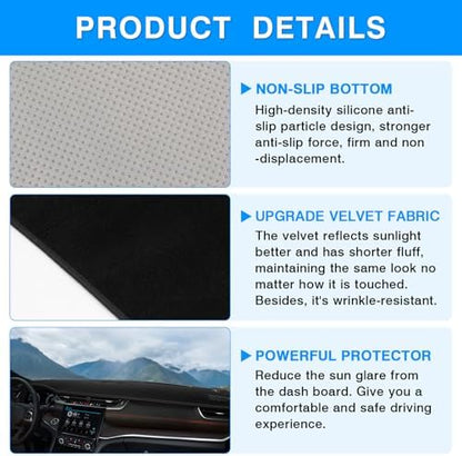 Autorder Dashboard Cover Mat for Jeep Grand Cherokee 4XE 2022-2025 2026 - Image 6