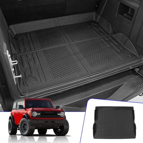 Rongtaod Cargo Mat for 2021-2025 2026 Ford Bronco 4 Door Accessories by Rongtaod