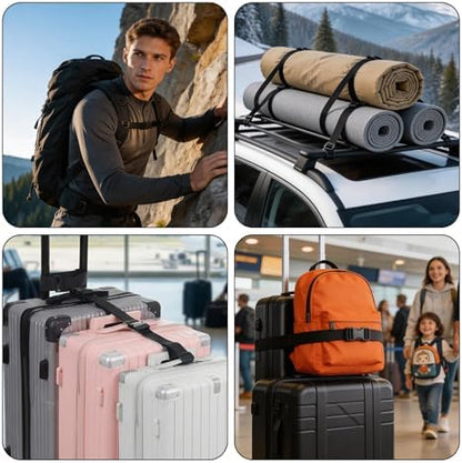2 Pack Luggage Straps for Suitcases Adjustable Belt Luggage Connector Straps to - Image 6