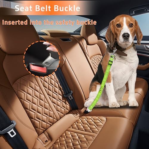 Seyezo Dog Car Seat Belt for Car, 2 Piece Set Retractable Dog Car Harness - Image 4