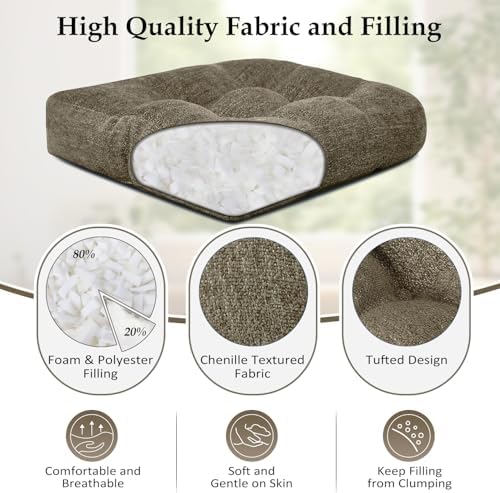 downluxe Chair Cushions for Dining Chairs 4 Pack, Tufted Indoor Chair Pads - Image 2
