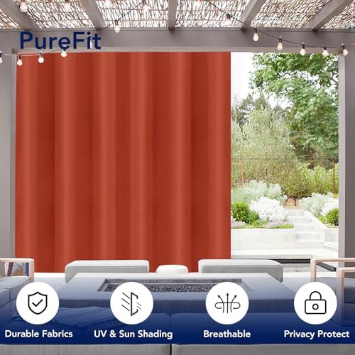PureFit Outdoor Curtains for Patio Waterproof Weatherproof Outside Curtains - Image 3