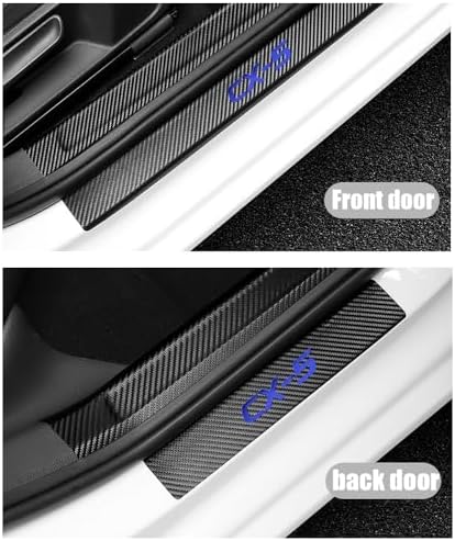 LEXLEY for Mazda 2013-2026 CX-5 Carbon Fiber Style Leather Door Sill Protector - Image 6
