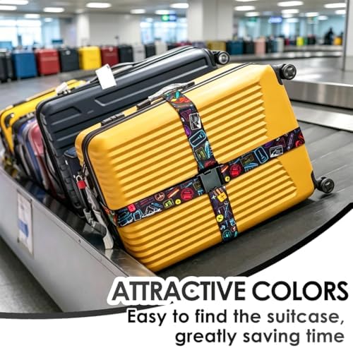 4 Pack Luggage Straps for Suitcases Adjustable Luggage Belt Suitcase Strap - Image 5
