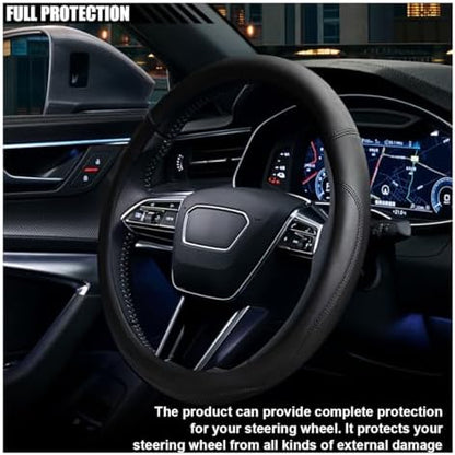 LAINLOY 15" Car Steering Wheel Cover, Microfiber Leather Cover - Image 4