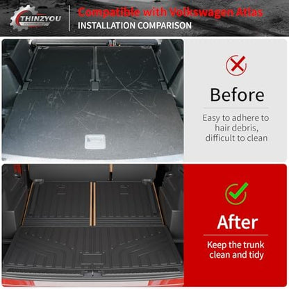 Trunk Mat with Backrest Mat for 2018-2025 2026 Volkswagen Atlas - Image 2
