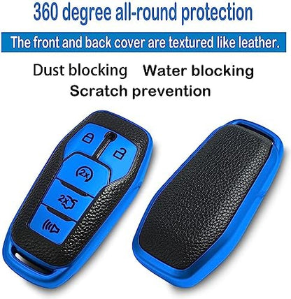 Kirsnda for Ford Key fob Cover, Texture Protective Case - Image 3