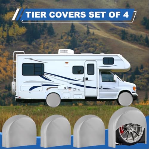 Tire Covers Set of 4, Fits 30"-32" Inch Tire 420D Uv Resistant Wheel Covers - Image 6
