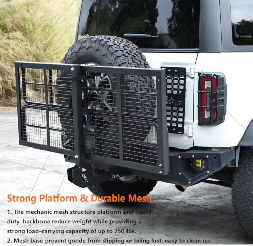PioneerWorks Foldable Hitch Mount Cargo Carrier 750 Lbs Luggage Basket - Image 7