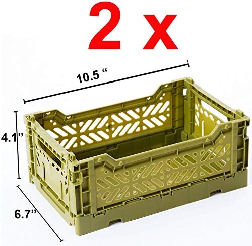 2 x AY-KASA Collapsible Storage Bin Container Basket Tote, Folding Basket Crate - Image 2