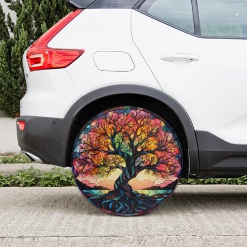 Spare Tire Cover for RV Trailer, Glass Tree Tire Covers Universal Fit for - Image 6