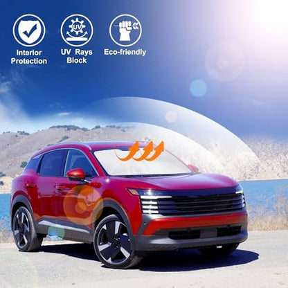 Windshield Sun Shade for 2025 2026 Nissan Kicks Accessories - Image 6