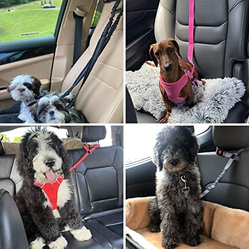 BWOGUE 2 Pack Dog Seat Belt for Car, Adjustable Nylon Headrest Restraint - Image 6