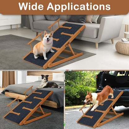 Dog Ramp for Bed, Non-Slip Pet Ramp Adjustable Heights - Image 7