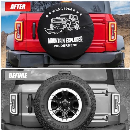 32 Inches Spare Tire Covers for Ford Bronco Base, Big Bend, Outer Banks 2/4 - Image 5