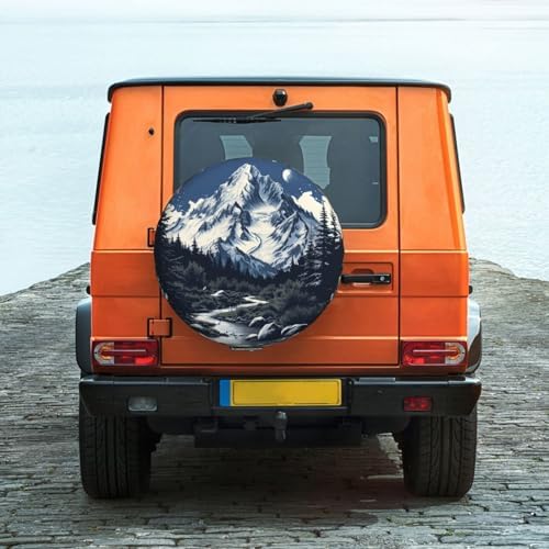 Spare Tire Cover Mountains Lake Tree Nature Landscape Wheel Covers Weatherproof - Image 5