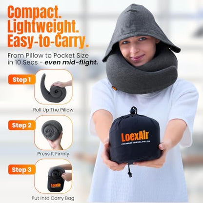LOEXAIR™ Hooded Pro Travel Pillow - Image 3