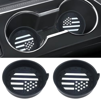 Amooca 2-Pack Car Cup Coaster Silicone Spill-Proof Cup Holder Inserts by Amooca