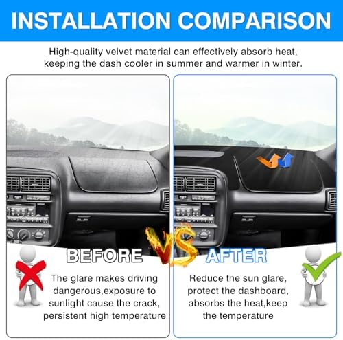Autorder Dashboard Cover Mat for Chevy Chevrolet Camaro 1997 1998 1999 2000 - Image 3