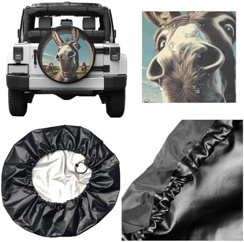 Funny Donkey Spare Tire Cover Wheel Protectors Weatherproof Sun Protection - Image 3