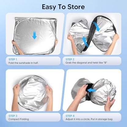 KUST Windshield Sun Shade for Toyota RAV4 2006 2007 2008 2009 2010 2011 2012 - Image 6