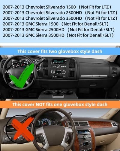 SKYLOTEC Dash Cover for Chevy Silverado 1500 LT/LS/WT/GMC Sierra 2007-2013 - Image 3