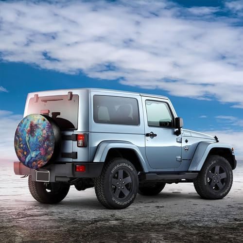 Mermaid Girl Spare Tire Cover Wheel Protectors Weatherproof Sun Protection - Image 6