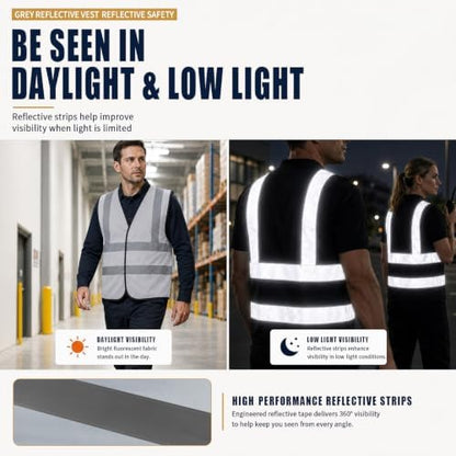AYKRM 12 colour High visibility viz vest hi vis viz reflective work - Image 3